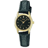 Casio, Women’s Watch Analog, Gold Dial Brown Leather Band, LTP-1094Q-1ARDF